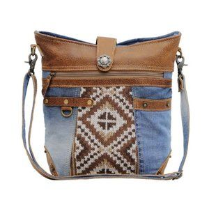 Myra Bag NWT Jean and leather shoulder bag